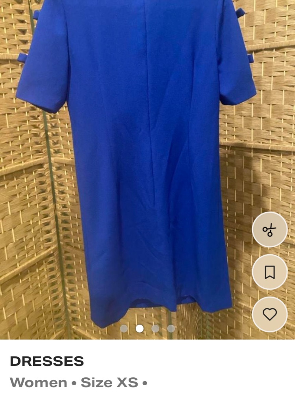 Tyler Boe Cobalt Blue Short Sleeve Shift Dress